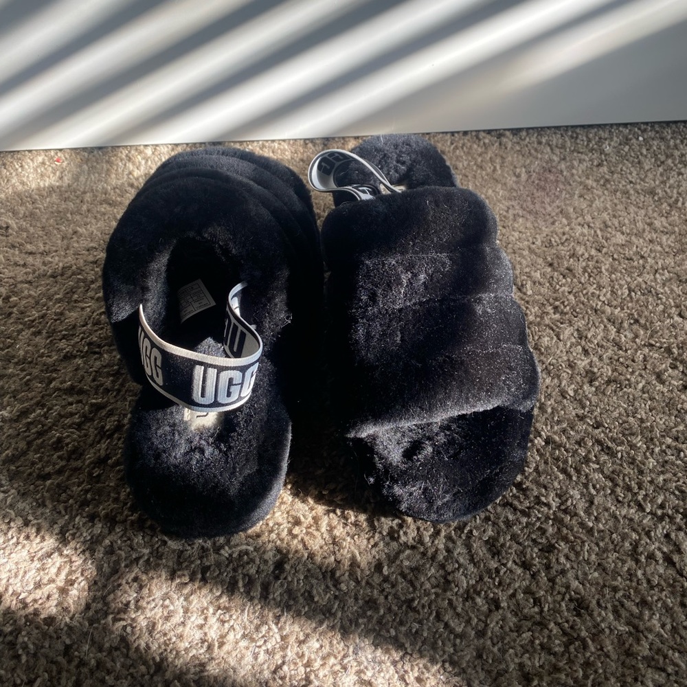 Ugg Fuzzy Slipper Slides - image 2